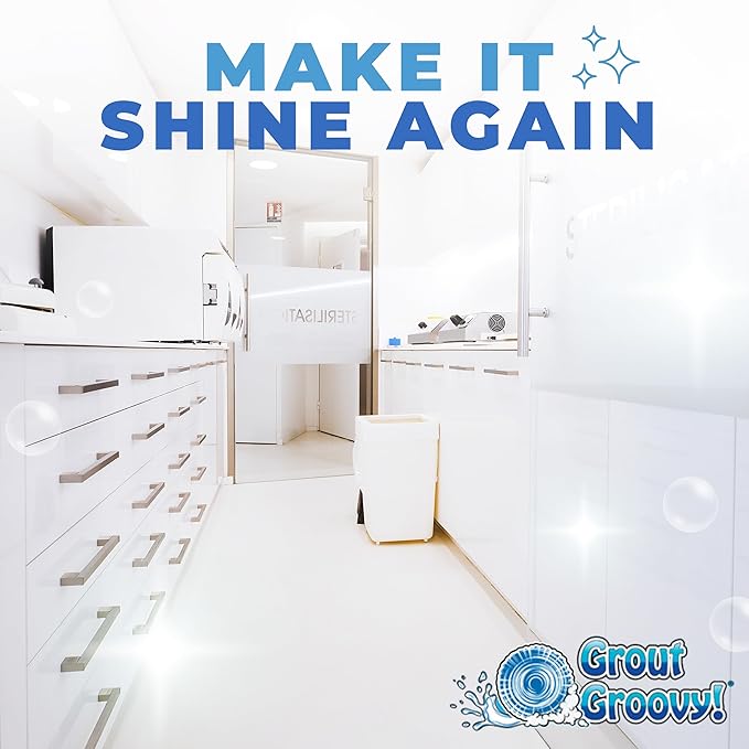 Electric Stand-Up Lightweight Grout Cleaning Machine – Easy-to-Use Tile Grout Cleaner for Deep Cleaning Kitchen Floors, Bathrooms & Tile Surfaces | Powerful Electric Floor Scrubber Tool (Original)