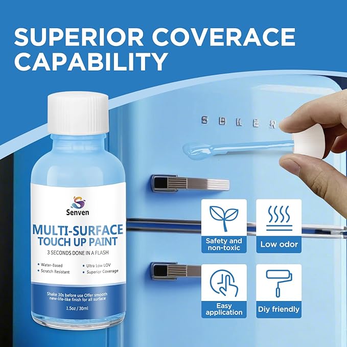 Appliance Paint Appliance Touch Up Paint High-Gloss Blue Surface Touch Up Paint Pen Scratch Repair for Appliances Refrigerator Metal Surfaces Dishwasher Dryer Microwave Washers