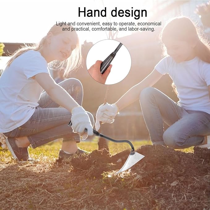 DOITOOL Hoe Garden Tool,Triangle Hoe Head Iron Gardening Hoe for Digging,Weeding,Cutting and Loosing Soil, Garden Hoe Replacement Head