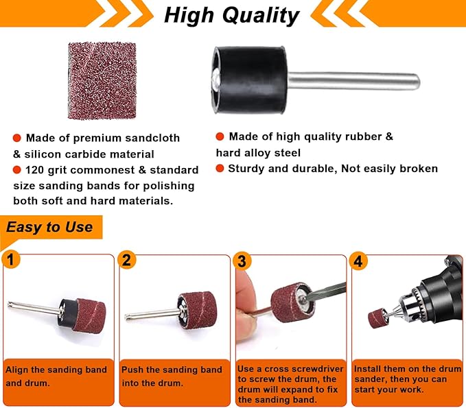 Tungsten Carbide Burr Set 1/8" Shank,Die Grinder Bits with Sanding Drums and Cutting Wheel Set, 185Pcs Pratical Sanding Tool Accessories for Dremel Rotary Tool