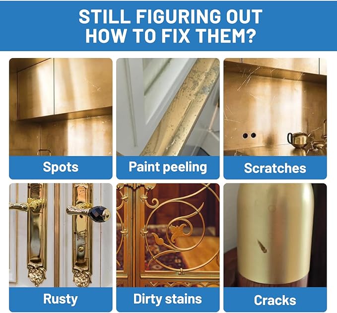 Liquid Gold Leaf Paint High Gloss Multi Surface Rich Gold Paint for Metal, Wood, Plastic, Canvas, Appliance, Furniture Scratch Repair & Art Handcrafts 30ml/1.5oz Fast Drying Acrylic Metallic Finish