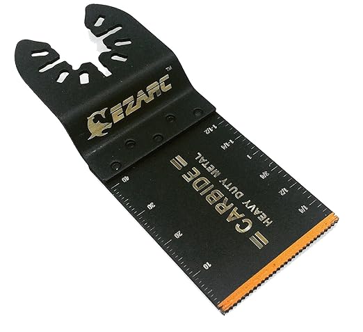 EZARC Carbide Oscillating Tool Blades, Multitool Blades Heary Duty for Hard Material, Metal, Nails. Bolts. Screws, 3-Pack
