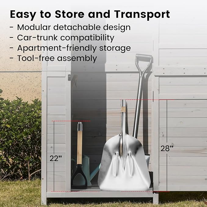 Aluminum Shovel with D-Handle - Stable While Light Weight (2.5 lbs) 20" Blade - Reinforced Edge Ergonomic Design Folding with Threaded Connection