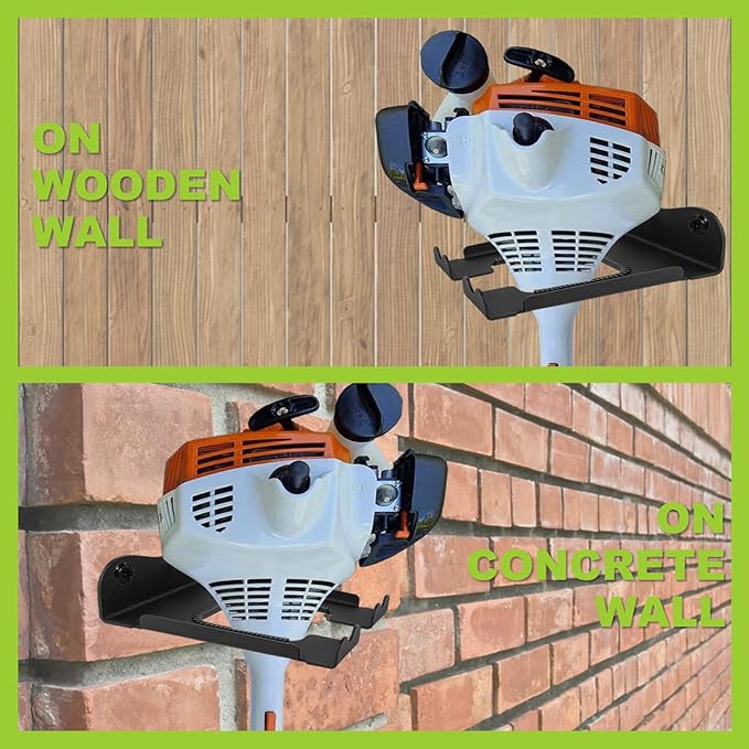 2Pcs Garage Organizer Trimmer Rack,Garden Power Tool Hanger Weed Whackers Holder Wall Mounted for Grass Trimmer, Hedge Trimmer, Garage Trimmer,Garage Organization Storage Shed Organizer