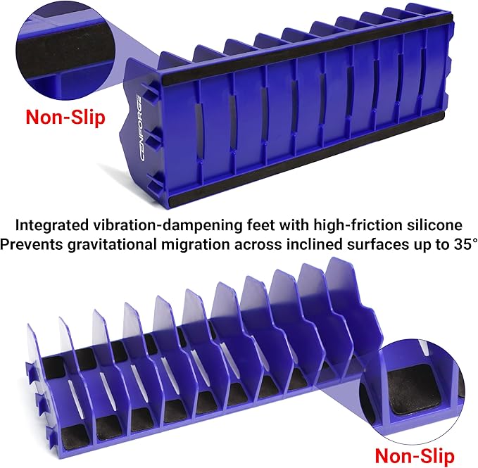 Cenfoge Plier Organizer, Plier Rack, Plier Holder and Cutter Organizer with Non-Slip Rubber Base, PlierOrganizer for Tool Box Drawer, 40 Slots, Tool Storage, Plier Rack (4 PC-Blue)