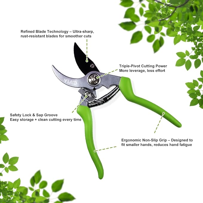 Loppers for Tree Trimmer 15" Branch Cutter Bypass Tree Clippers Rust-Resistant Blade,Tree Loppers Up to 1.5" Diameter Cut Capacity,Pruning Shears with Shock-Absorbing Handle,Gardening Pruners Tools