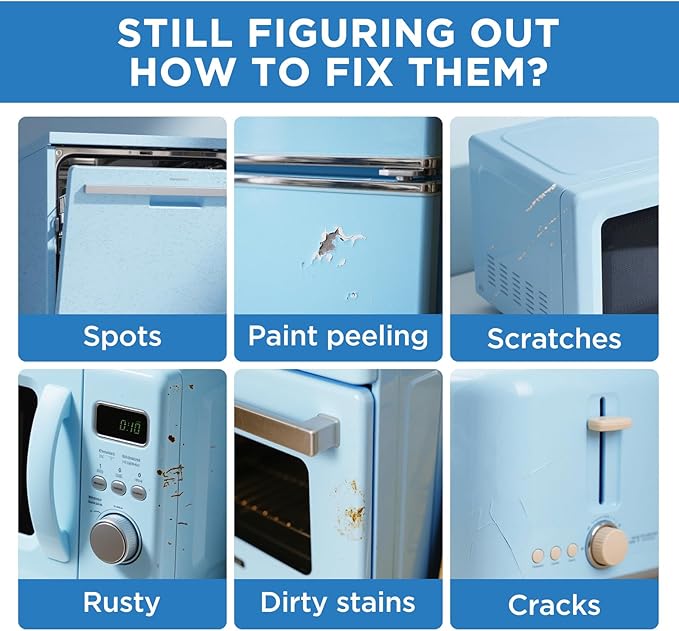 Appliance Paint Appliance Touch Up Paint High-Gloss Blue Surface Touch Up Paint Pen Scratch Repair for Appliances Refrigerator Metal Surfaces Dishwasher Dryer Microwave Washers