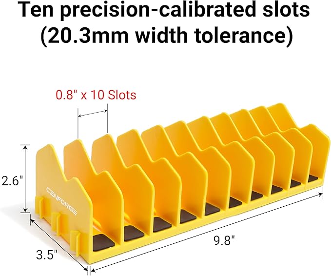 Cenfoge Plier Organizer, Plier Rack, Plier Holder and Cutter Organizer with Non-Slip Rubber Base, PlierOrganizer for Tool Box Drawer, 20 Slots, Tool Storage, Plier Rack (2 PC-Yellow)