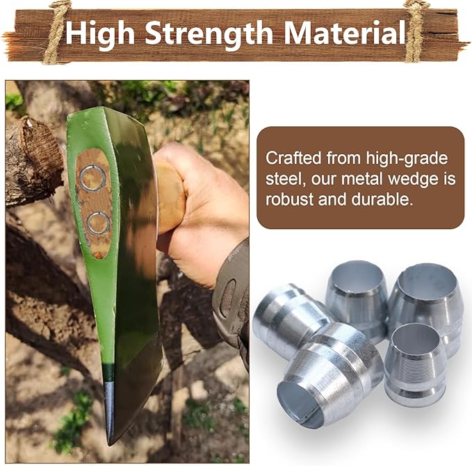 42 PCS Round Axe Handle Wedge Safety Handle Metal Wedge Hammer Handle Wedges Steel Wedge Kit for Axe Hammer Sledge (0.31/0.39/0.47/0.55/0.63/0.71 Inch)