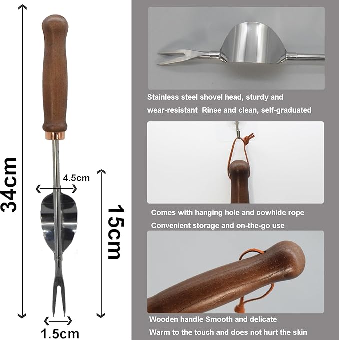 Gardening Tools- Flower Spade Digging Loosening Tool Hand Rake Weed Puller Garden Tools Make Ideal Gifts for Gardening Enthusiast(Weeder1)