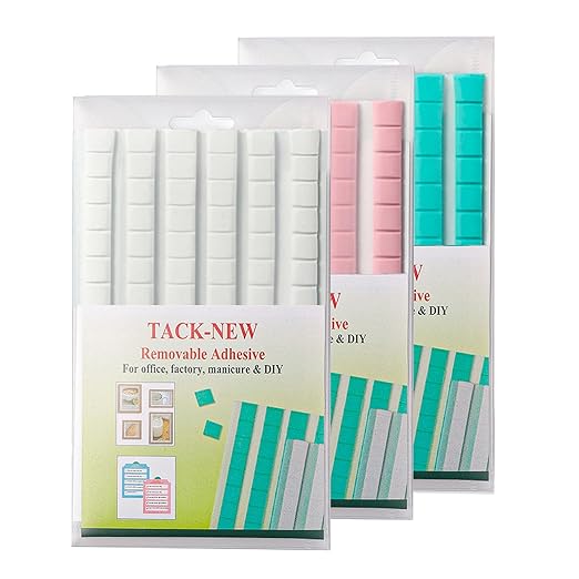 Sticky Mounting Putty for Wall Hanging Removeable Repositionable Adhesive Poster Non Marking Tacky Adhesive for Picture Hanging Crafts(White+Pink+Green,192)