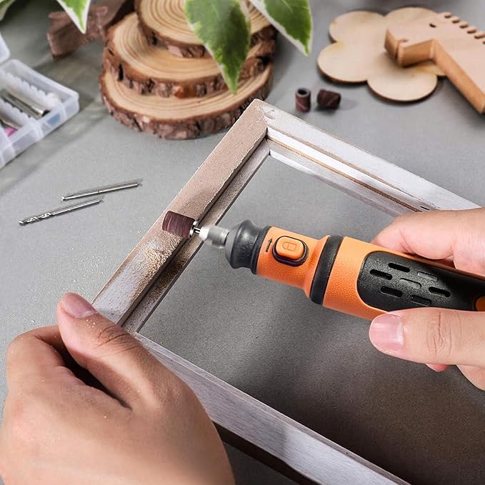 8V Cordless Rotary Tool Kit, 5-Speed rechargeable Kit, USB Charging with 79 Accessories Multi-Purpose Power Tool for Sanding, Polishing, Drilling, Etching, Engraving, DIY Crafts