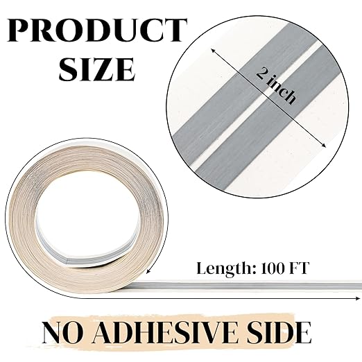 Peohud Drywall Corner Tape, 100 Feet by 2 Inch Reinforced Drywall Corner Bead, Inside Outside Corner Tape with Metal for Wall Crack Repair, No Adhesive Side