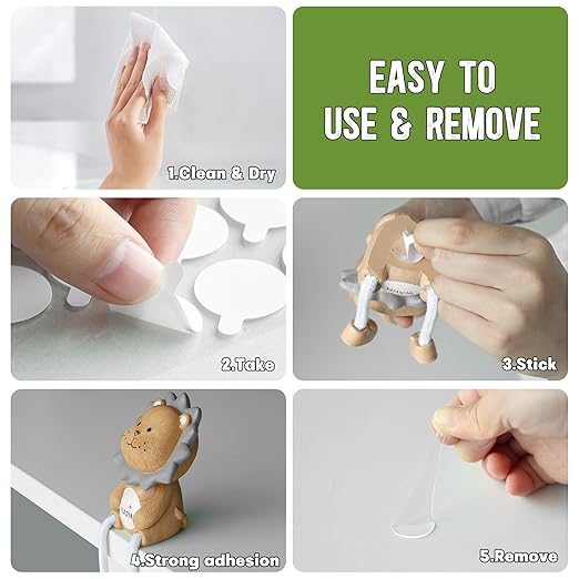 350Pcs Mounting Putty, 0.79" Sticky Putty Tack, Adhesive Dots for Balloons, Crafts - Residue Free Double Sided Tape Heavy Duty, Waterproof No Damage Tack Putty for Indoor Decorations