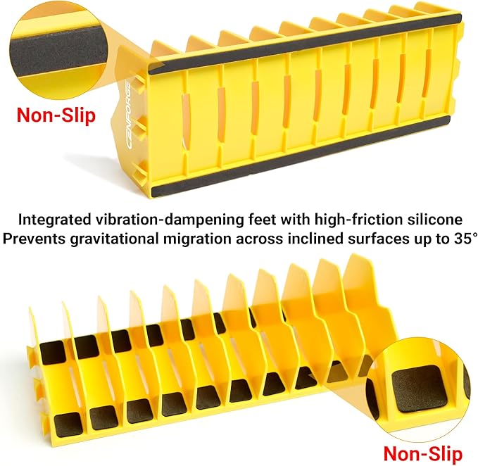 Cenfoge Plier Organizer, Plier Rack, Plier Holder and Cutter Organizer with Non-Slip Rubber Base, PlierOrganizer for Tool Box Drawer, 20 Slots, Tool Storage, Plier Rack (2 PC-Yellow)