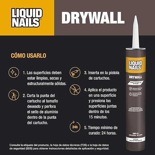 Liquid Nails Drywall 28 oz. Off-White Interior Construction Adhesive Low VOC, 12 Pack