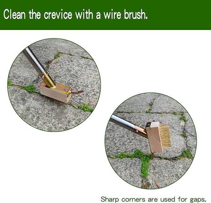 Long Handle Crack Weeder Crevice Weeding Tool-Weed Crack Remover Tool,Tool for Weeding Between pavers, Paving Sidewalk Driveway Crack Weeder, Weed Puller ,Patio Weed Remover Tool