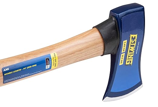 Estwing Axe, 14 Inch Handle, 1.25 lb Head with Hickory Wood Handle, Model #62370