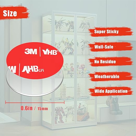 Made of 3M 0.6in Clear Poster Putty, Removable No Damage Double Sided Adhesive Dots, Waterproof Heat Resistant Mounting Putty Sticky Tack (60)