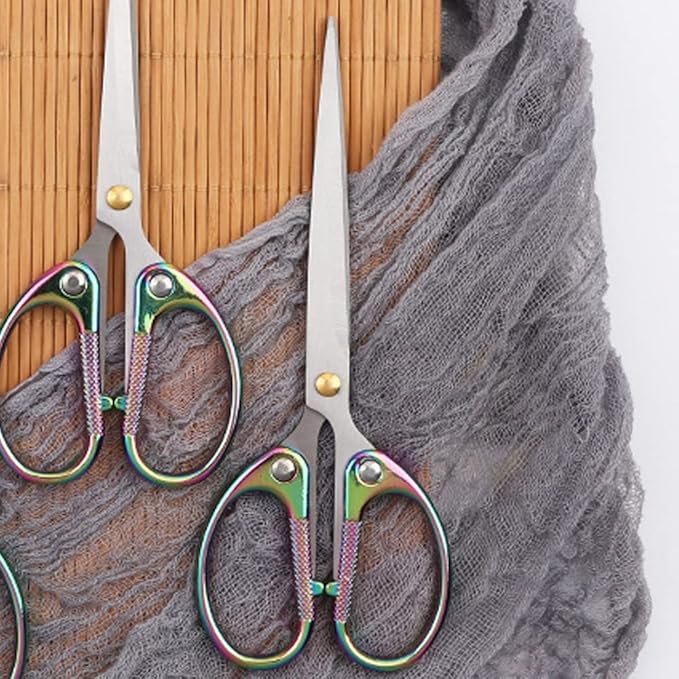 6.3" Small Sewing Scissors All Purpose Scissors Stainless Steel Tip Shears DIY Tools Office Scissor for Home Office School Sewing Fabric Handcraft Craft Art Work Needlework Daily Use Colorful
