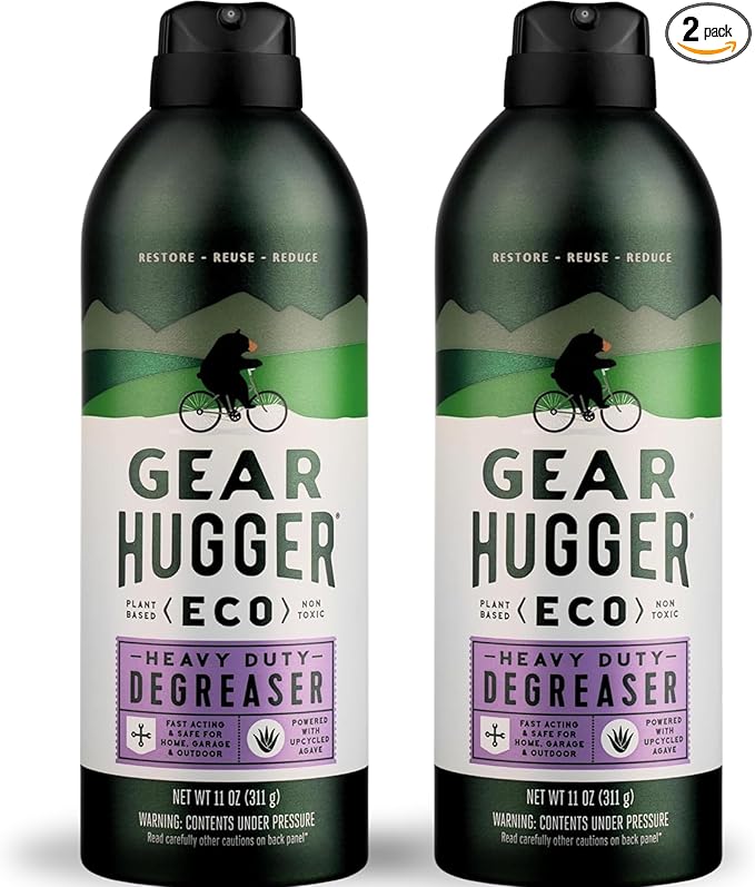 Degreaser - Eco-Friendly (11 oz, Pack of 2), Degreaser Cleaner Spray - Oven Cleaner, Grill Cleaner & Brake Cleaner, Dissolves Grease & Grime - Plant-Based, No Petroleum, Non-Toxic, No PTFE