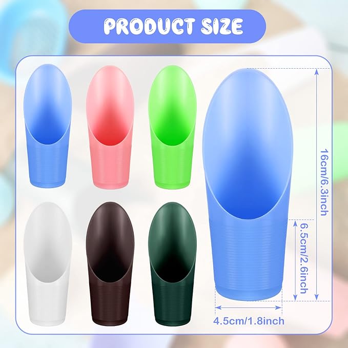 6 Pcs Bonsai Soil Scoops Plastic Garden Shovels Garden Tool Bucket Shovel Colorful Small mini Potting Scoop for Plant Flower Succulent
