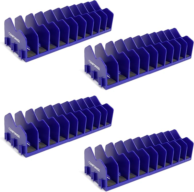 Cenfoge Plier Organizer, Plier Rack, Plier Holder and Cutter Organizer with Non-Slip Rubber Base, PlierOrganizer for Tool Box Drawer, 40 Slots, Tool Storage, Plier Rack (4 PC-Blue)