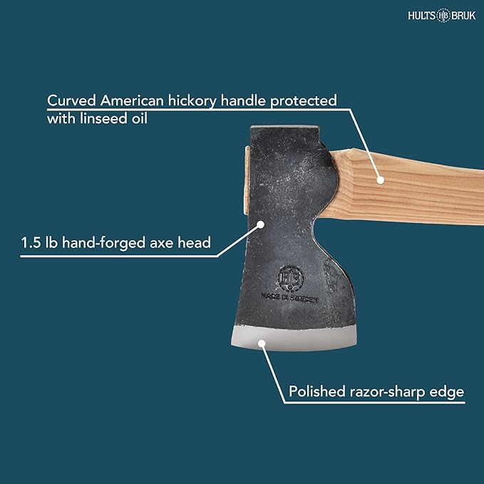 Hults Bruk 840771 Spika Hunting & Forest Axe - 1.5 lb Head, 17.5" Handle