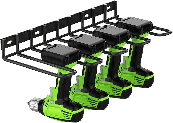 Power Tool Organizer, Drill Holder Wall Mount,Thickened Drill Rack,50 lb Garage Storage Heavy Duty Drill Organizer Utility Storage Rack for Dewalt Milwaukee Ryobi Cordless Tools