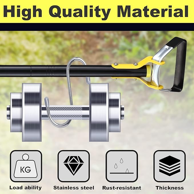 Hoe Garden Tool - Heavy Duty Hula Garden Hoe for Back-Saving Weeding,30-72 Inch Long Handle Stirrup Hoes for Weed Scraper,Scuffle Action Loop Hoe for Flower Beds,Yards,Raised Beds