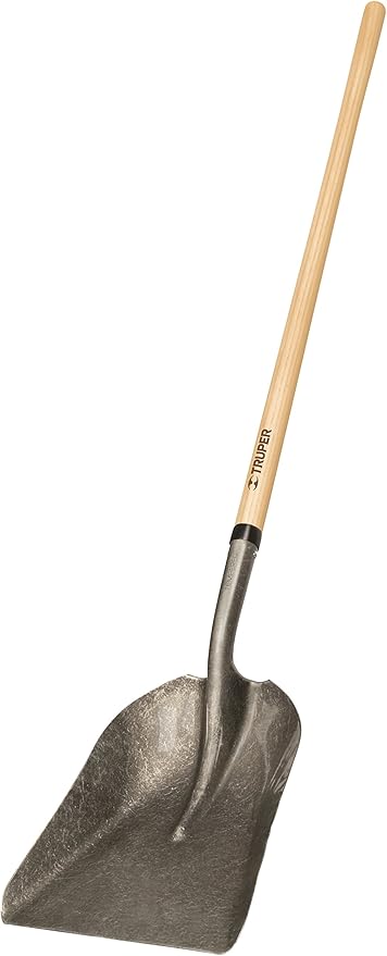 Truper 33114 Tru Pro Eastern Pattern Steel Scoop, Long Handle, 48-Inch
