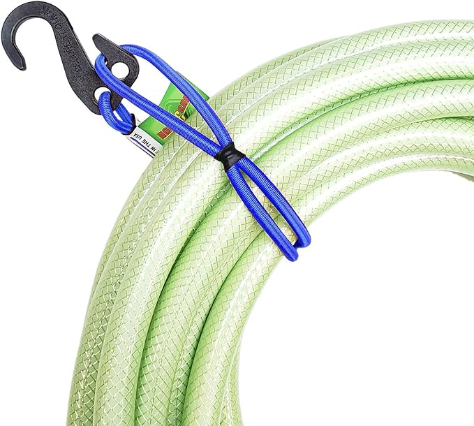 Hook & Hang Bungee Cords - Storage & Organization Cords - Hang Hoses, Cords, Ladders, Bikes, Tools & More. an Incredible Organizer! (3 PK, Blue)
