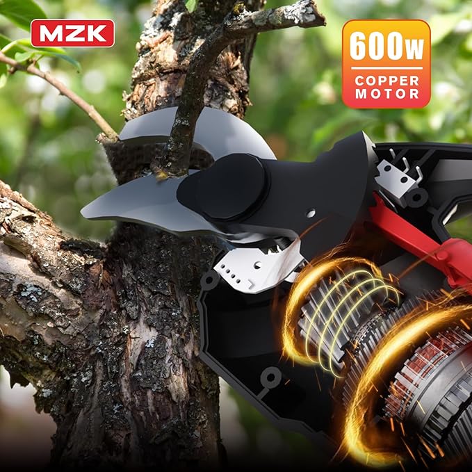 MZK 2-IN-1 Cordless Electric Pole Pruning Shears,20V Battery Powered Cordless Pruner, 1.2" Cutting Diameter, 13 FT MAX Extension Pole for Tree Trimming, Gardens, Orchards PS13D16