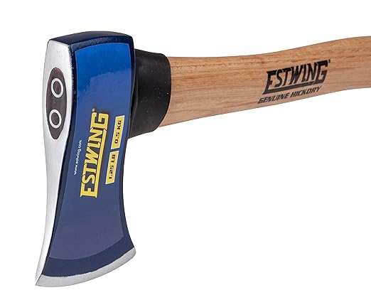 Estwing Axe, 14 Inch Handle, 1.25 lb Head with Hickory Wood Handle, Model #62370