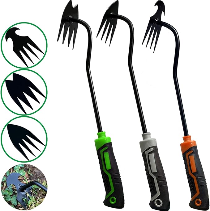 Weeding Tools 3 pcs,Portable Garden Weeder Tool,2025 New Weed Puller Tool,for Hand Weeder Puller for Vegetable Gardening Backyard Farm Planting & Uprooting Weeding Tool