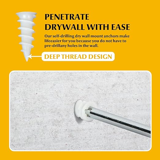 192Pcs Self Tapping Screws Drywall Anchors and Sheet Metal Screw Assortment,4 Size Kit for Installing Drywall, Wood,Metal Sheet Materials