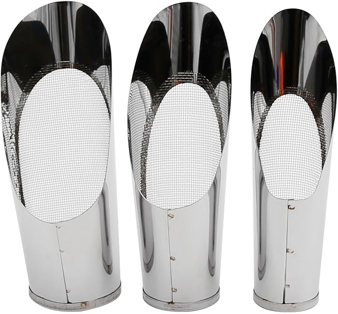 3Pcs Bonsai Soil Scoops Garden Shovels Garden Tool Bucket Shovel 3 Sizes Soil Scoops Soil Metal Spade Shovel Succulent Planting Potting Cup for Home Gardening Silver