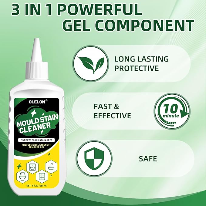 2 Pcs Household Stain Remover Gel, Washing Machine Cleaner with Brush, Stain Remover Gel for Tile Grout Washer Cleaner, Wall, Sealant, Glass, Kitchen, Sinks