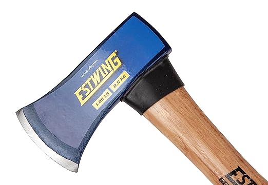 Estwing Axe, 14 Inch Handle, 1.25 lb Head with Hickory Wood Handle, Model #62370