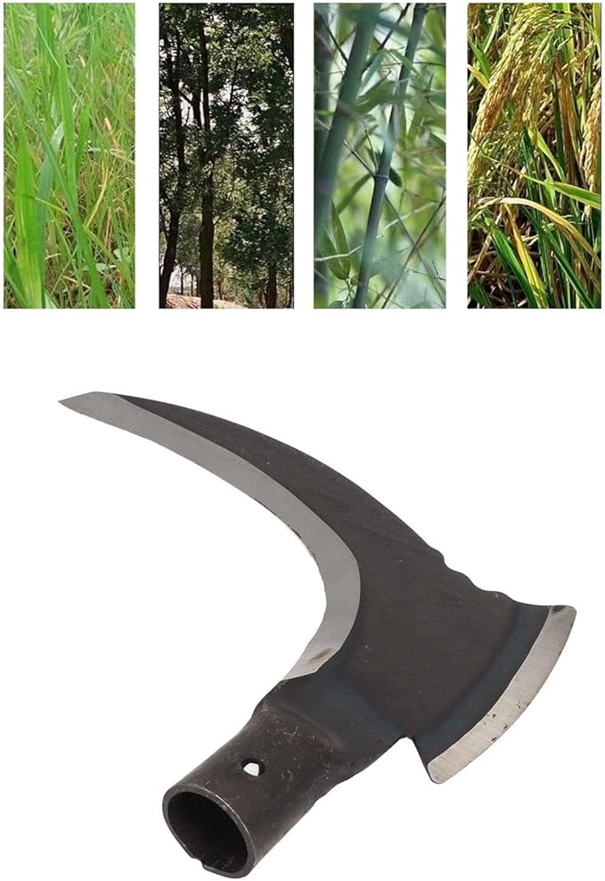 SYH&AQYE High Manganese Steel Double Scythe, Agricultural Hand Motor Weeding, Scythe Garden Tool for Outdoor Mowing Grass, Cutting Vines, Pruning Trees(A)