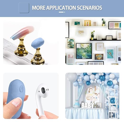 Sticky Mounting Putty for Wall Hanging Removeable Repositionable Adhesive Poster Non Marking Tacky Adhesive for Picture Hanging Crafts(Blue,48)