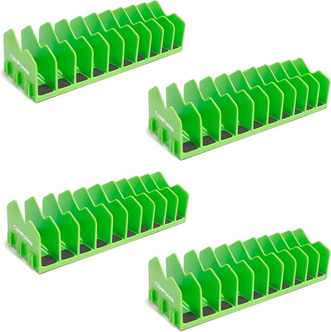 Cenfoge Plier Organizer, Plier Rack, Plier Holder and Cutter Organizer with Non-Slip Rubber Base, PlierOrganizer for Tool Box Drawer, 40 Slots, Tool Storage, Plier Rack (4 PC-Green)
