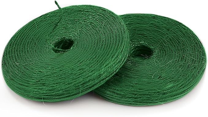 PerkHomy 800 Feet (2Pcs * 400Feet) Garden Twine Strong Natural Jute Long Green Twine for Gardening Tomato Climbing Plant Tie Floristry Crafts Gift Wrapping Packing Decor