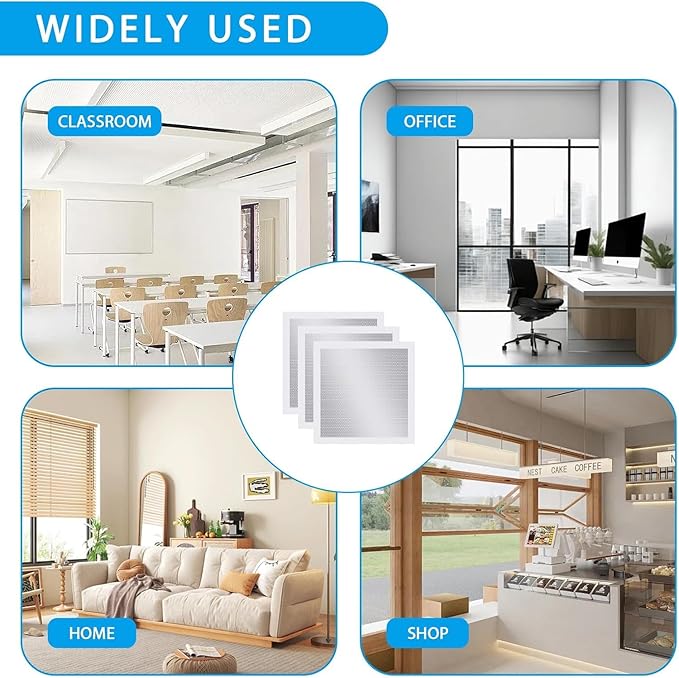 4-Pack 10x10 Inch Drywall Repair Patch Kit, Self-Adhesive Mesh with Aluminum Panels, Heavy-Duty Wall and Ceiling Hole Patch for Large Repairs