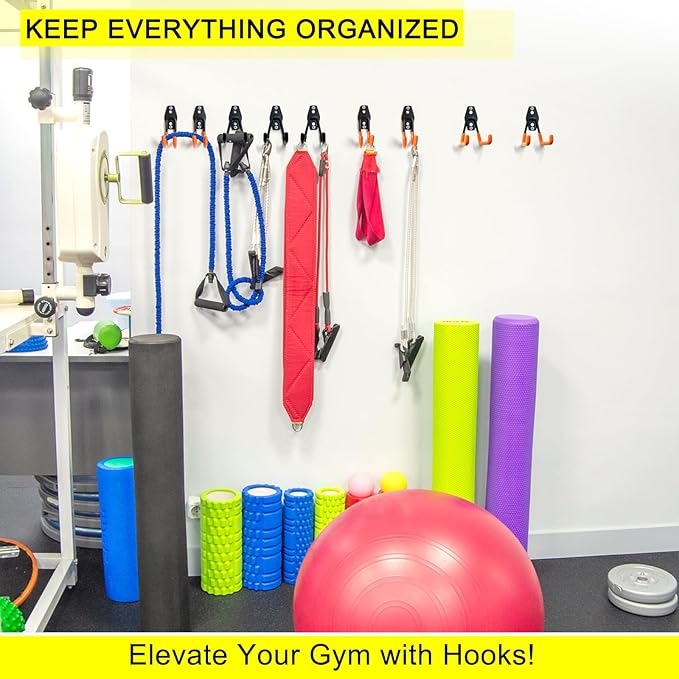 8 Pack Heavy Duty Garage Hooks Storage Organizer Wall Mount Power and Garden Tool Hangers, for Hanging Ladders, Ropes, Hose, Bulk Items