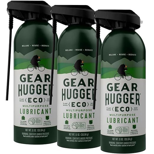 Multipurpose Lubricant - Eco-Friendly (11 oz, Pack of 3), Rust Remover - Garage Door Lubricant Spray, Door Hinge Lubricant & Lock Lubricant - Plant-Based, No Petroleum, No PTFE