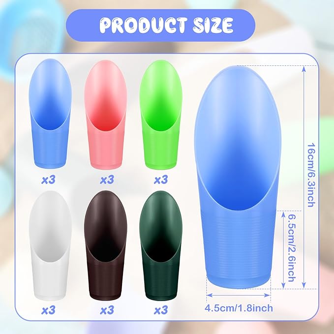 18 Pcs Bonsai Soil Scoops Plastic Garden Shovels Garden Tool Bucket Shovel Colorful Small mini Potting Scoop for Plant Flower Succulent