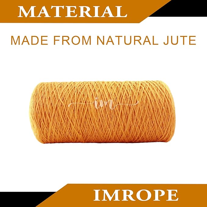 1mm x 1000 Feet Orange Jute Rope, Twine for Gardening Tomato Climbing Plant Tie Floristry Crafts Gift Wrapping Packing Decor