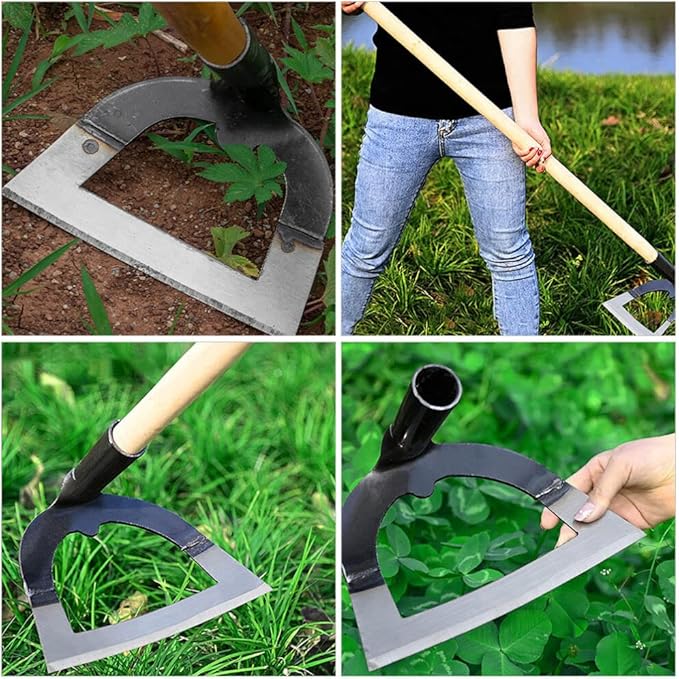 DOITOOL Loosening Soil Hoe Head Hoe Tool Garden Hoe Gardening Plow Hollohoe Steel Hardened Hollow Hoe Gardening Hoe Gardening Hand Tools Garden Tools Hardened Steel Stainless Steel Metal