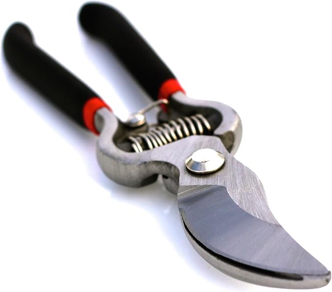 GARDEN GURU Classic Bypass Pruning Shears Clippers – Heavy Duty Forged Steel Garden Pruners – Safety Lock – Non Slip Comfort Grips – Cuts up to 1” – Professional Bypass Pruners for Gardening (4 Pack)